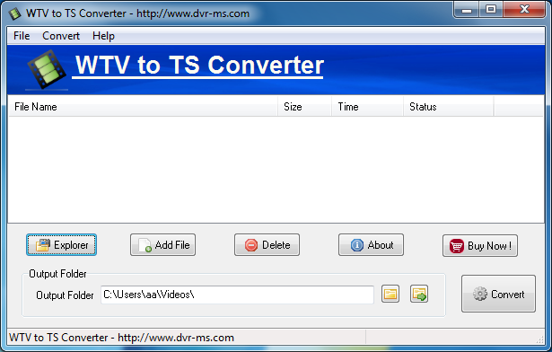 WTV to TS Converter screenshot